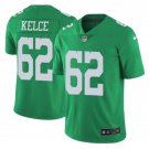 Men & Youth #62 Jason Kelce Philadelphia Eagles Color Rush Limited Light Green Jersey