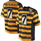 Men & Youth #7 Ben Roethlisberger Pittsburgh Steelers Stripe Bumblebee Yellow Jersey