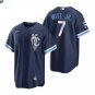Men & Youth #7 Bobby Witt Jr Kansas City Royals 2022 City Connect Navy Jersey