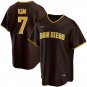 Men & Youth #7 Ha-Seong Kim San Diego Padres Brown Road Cool Base Jersey