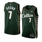 Men & Youth #7 Jaylen Brown Boston Celtics 2022-23 City Edition Dark Green Jersey
