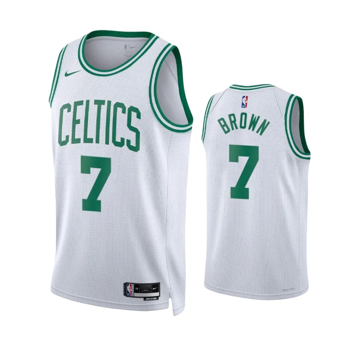 Men & Youth #7 Jaylen Brown Boston Celtics Association Edition White Jersey