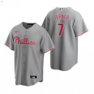 Men & Youth #7 Trea Turner Philadelphia Phillies Gray Away Cool Base Jersey