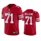 Men & Youth #71 Trent Williams San Francisco 49ers Color Rush Vapor Limited Red Jersey