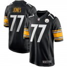 Men & Youth #77 Brodenck Jones Pittsburgh Steelers Black Game Jersey