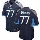 Men & Youth #77 Peter Skorons Tennessee Titans Navy Blue Game Jersey