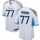 Men & Youth #77 Peter Skorons Tennessee Titans White Game Jersey