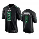 Men & Youth #8 Aaron Rodgers New York Jets Stitched Black Fashion Game Jersey