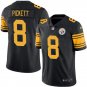Men & Youth #8 Kenny Pickett Pittsburgh Steelers Color Rush Limited Black Jersey