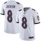Men & Youth #8 Lamar Jackson Baltimore Ravens Color Rush Limited White Jersey