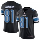 Men & Youth #81 Calvin Johnson Detroit Lions Color Rush Limited Black Jersey