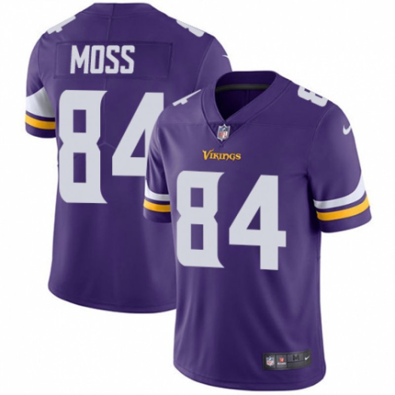 Men & Youth #84 Randy Moss Minnesota Vikings Color Rush Limited Purple Jersey