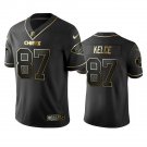 Men & Youth #87 Travis Kelce Kansas City Chiefs Black Golden Edition Jersey