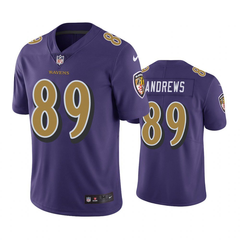 Men & Youth #89 Mark Andrews Baltimore Ravens Color Rush Vapor Limited Purple Jersey