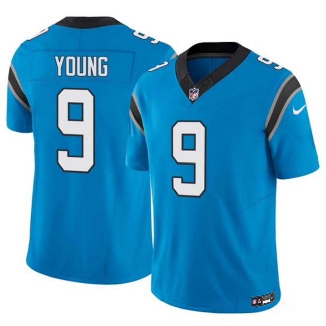 Men & Youth #9 Bryce Young Carolina Panthers Color Rush Limited Blue Jersey