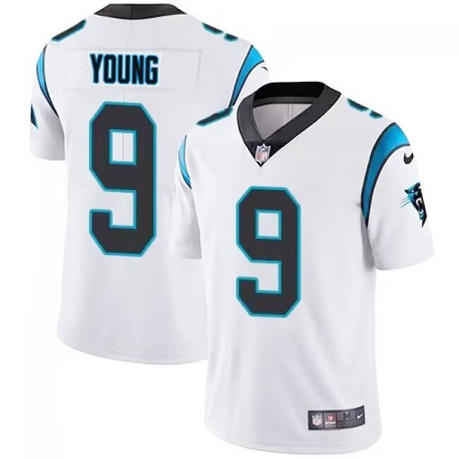 Men & Youth #9 Bryce Young Carolina Panthers Color Rush Limited White Jersey