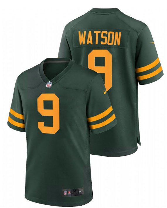 Men & Youth #9 Christian Watson Packers Vapor Limited Green Jersey