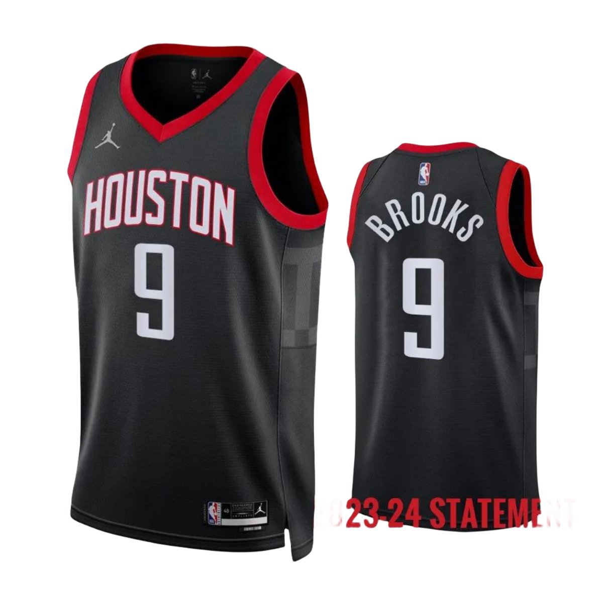 Men & Youth #9 Dillon Brooks Houston Rockets 2022-23 Statement Edition Black Jersey