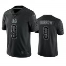 Men & Youth #9 Joe Burrow Cincinnati Bengals Black Reflective Limited Jersey