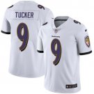 Men & Youth #9 Justin Tucker Baltimore Ravens Color Rush Limited White Jersey