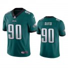 Men & Youth #90 Jordan Davis Philadelphia Eagles Color Rush Limited Green Jersey
