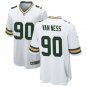 Men & Youth #90 Lukas Van Ness Green Bay Packers White Stitched Jersey