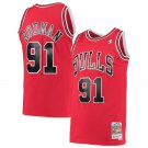 Men & Youth #91 Dennis Rodman Chicago Bulls Throwback Edition Red Jersey