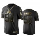 Men & Youth #95 Myles Garrett Cleveland Browns Black Golden Edition Jersey