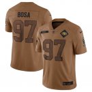 Men & Youth #97 Nick Bosa San Francisco 49ers 2023 Salute To Service Limited Brown Jersey