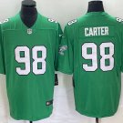 Men & Youth #98 Jalen Carter Philadelphia Eagles 2023 Alternate Green Jersey