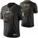 Men & Youth #98 Maxx Crosby Raiders Black Golden Edition Jersey