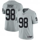 Men & Youth #98 Maxx Crosby Raiders Color Rush Limited Silver Jersey