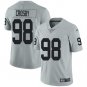 Men & Youth #98 Maxx Crosby Raiders Color Rush Limited Silver Jersey