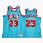Men Chicago Bulls #23 Michael Jordan Jersey Blue Throwback