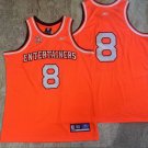 Men Lakers Kobe Bryant Locke Park No. 8 Reebok Orange Embroidered Jersey