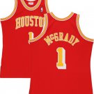 Men's #1 Tracy McGrady Houston Rockets Red Jersey