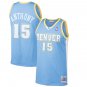 Men's #15 Carmelo Anthony Denver Nuggets Throwback Edition Blue Jersey