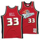 Men's #33 Grant Hill Detriot Pistons Throwback Edition Red Jersey
