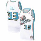 Men's #33 Grant Hill Detriot Pistons Throwback Edition White Jersey
