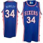 Men's #34 Charles Barkley Philadelphia 76ers Throwback Edition Blue Jersey
