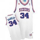 Men's #34 Charles Barkley Philadelphia 76ers Throwback Edition White Jersey