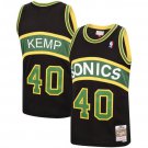 Men's #40 Shawn Kemp Seattle Supersonics Sonics Throwback Edition Black Jersey