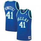 Men's #41 Dirk Nowitzki Dallas Marvericks Blue Jersey
