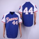 Men's #44 Hank Aaron Atlanta Braves Throwback Edition Blue Jersey