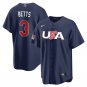 Men's #50 Mookie Betts World Baseball Classic USA Navy Blue Jersey
