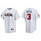 Men's #50 Mookie Betts World Baseball Classic USA White Jersey