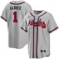 Men's & Youth Braves Ozzie Albies Baseball Jersey Gray
