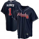 Men's & Youth Braves Ozzie Albies Baseball Jersey Navy