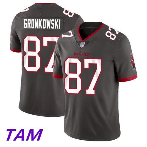 Men's & Youth Buccaneers Rob Gronkowski Football Jersey Gray