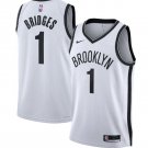 Men's & Youth Nets Mikal Bridges Stitched Jersey White